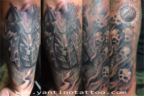 anubis-tattoo-black-grey-realistic-color-toop-ubud-tattoo-studio-yantino-bali-kuta-singa-wolf