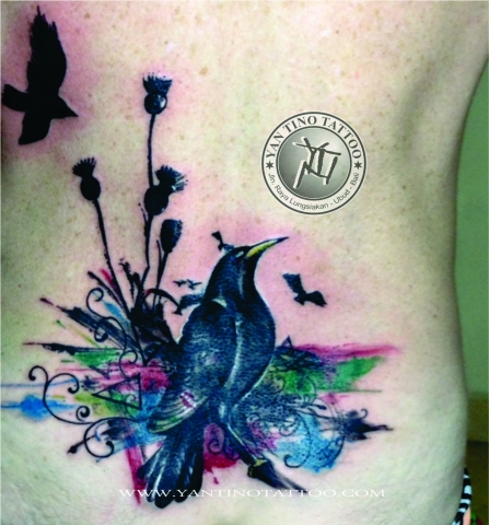 bird-tattoo-cover-up-ubud-good-full-color-realistic-back-arm